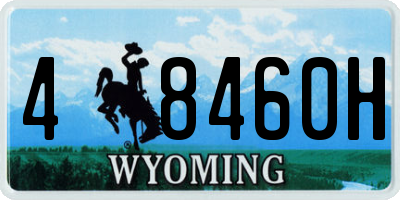 WY license plate 48460H