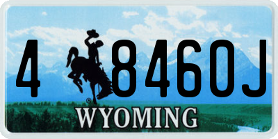 WY license plate 48460J