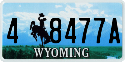 WY license plate 48477A