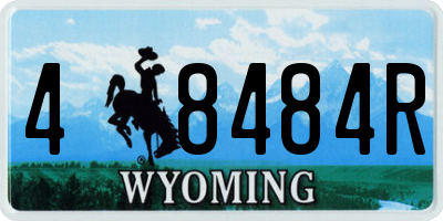 WY license plate 48484R