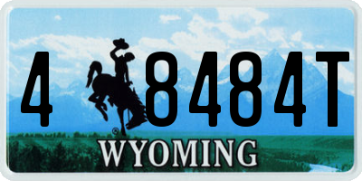 WY license plate 48484T