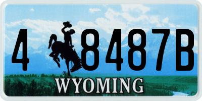 WY license plate 48487B