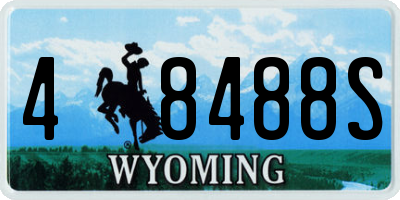 WY license plate 48488S