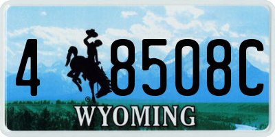 WY license plate 48508C