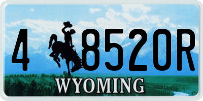 WY license plate 48520R