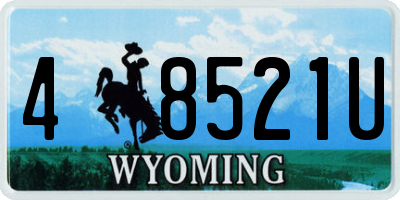 WY license plate 48521U