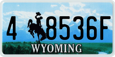 WY license plate 48536F