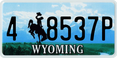 WY license plate 48537P