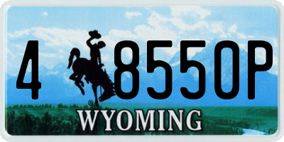WY license plate 48550P