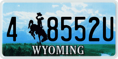 WY license plate 48552U