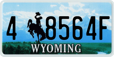 WY license plate 48564F