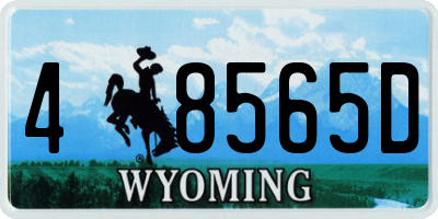 WY license plate 48565D