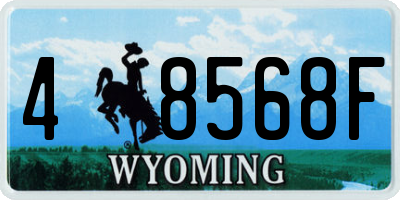 WY license plate 48568F