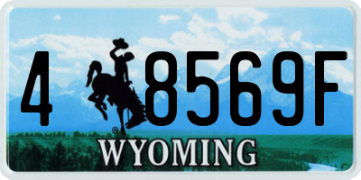 WY license plate 48569F