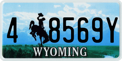 WY license plate 48569Y