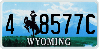 WY license plate 48577C