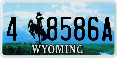 WY license plate 48586A