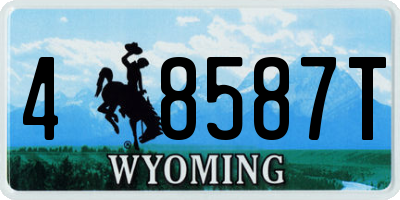 WY license plate 48587T