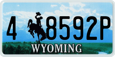WY license plate 48592P