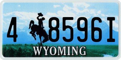WY license plate 48596I