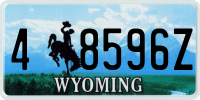 WY license plate 48596Z