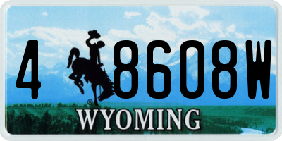 WY license plate 48608W