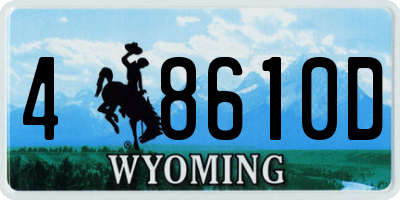 WY license plate 48610D