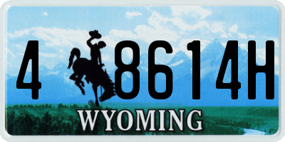 WY license plate 48614H