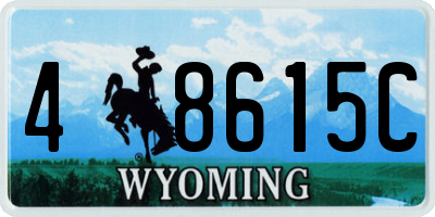 WY license plate 48615C