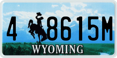 WY license plate 48615M