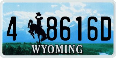 WY license plate 48616D