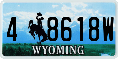 WY license plate 48618W