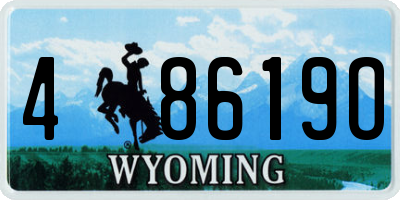WY license plate 48619O
