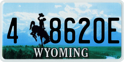 WY license plate 48620E