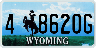 WY license plate 48620G
