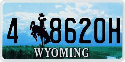 WY license plate 48620H