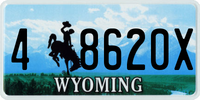 WY license plate 48620X