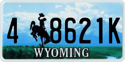 WY license plate 48621K