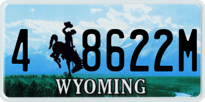 WY license plate 48622M