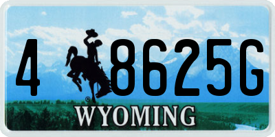 WY license plate 48625G