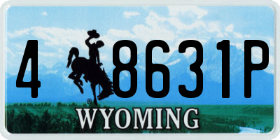 WY license plate 48631P