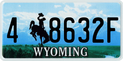 WY license plate 48632F