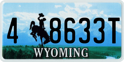 WY license plate 48633T