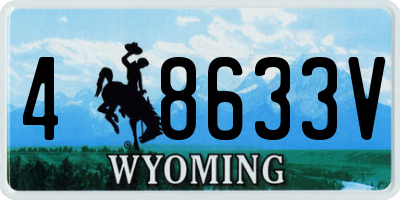 WY license plate 48633V