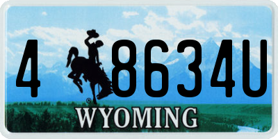 WY license plate 48634U