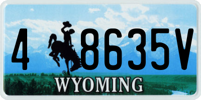 WY license plate 48635V