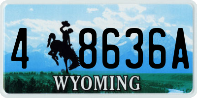 WY license plate 48636A