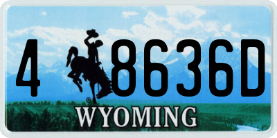 WY license plate 48636D