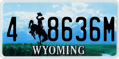 WY license plate 48636M