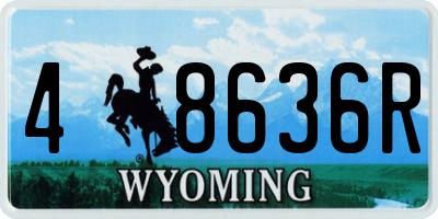 WY license plate 48636R